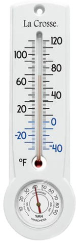 8.75" Fahrenheit Thermometer & Hygrometer