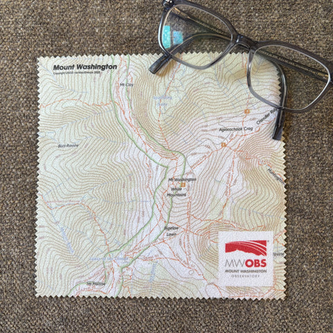 Mount Washington Trail Map Lens Cloth
