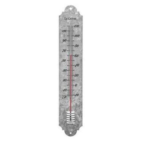 19.25" Galvanized Metal Thermometer