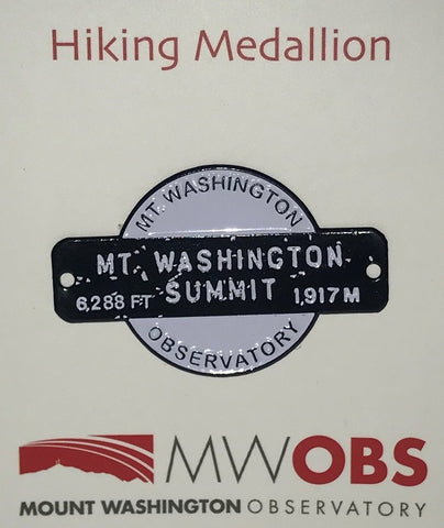 MWOBS Summit Sign Hiking Stick Medallion